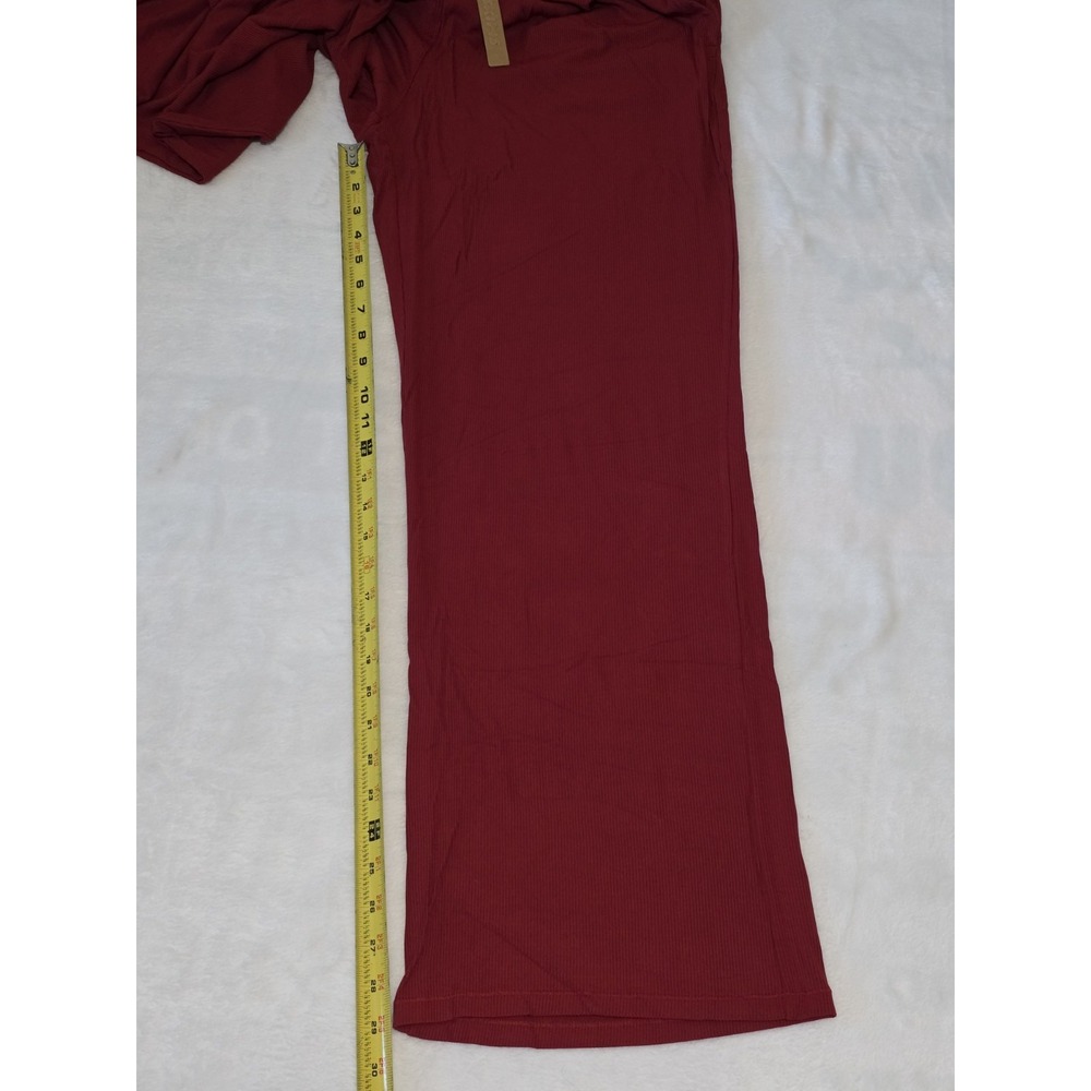SKIMS Soft Lounge Pant NWT Womens Small in Color Brick Ribbed Soft Flare Pajamas - Picture 4 of 5